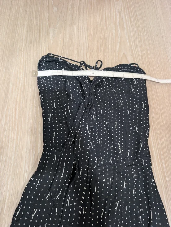 Reformation Black and White Viscose Halter Jumpsuit - Picture 8 of 11